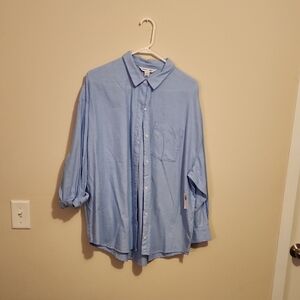 Old Navy Blue Casual Button Down Shirt